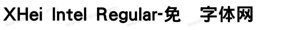 XHei lntel Regular字体转换